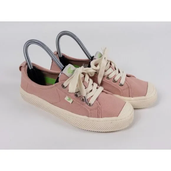 Cariuma OCA Low Canvas Shoes Womens Size 7.5 Cork Comfort Walking Sneakers Pink - Picture 1 of 9